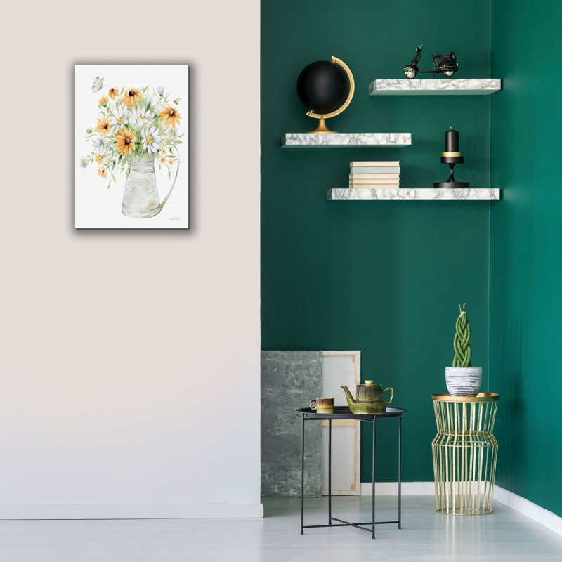 Art mural sur toile «Sunflowers and Daisies 2» par Katrina Pete, Winston Porter, H 26 po x l 18 po x P 0,75 po