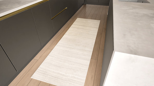 Runner Striped Wool Hand Knotted 60cm X 180cm Area Rug