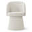 Modern Boucle Upholstered Swivel Vanity Stool with Rounded Back