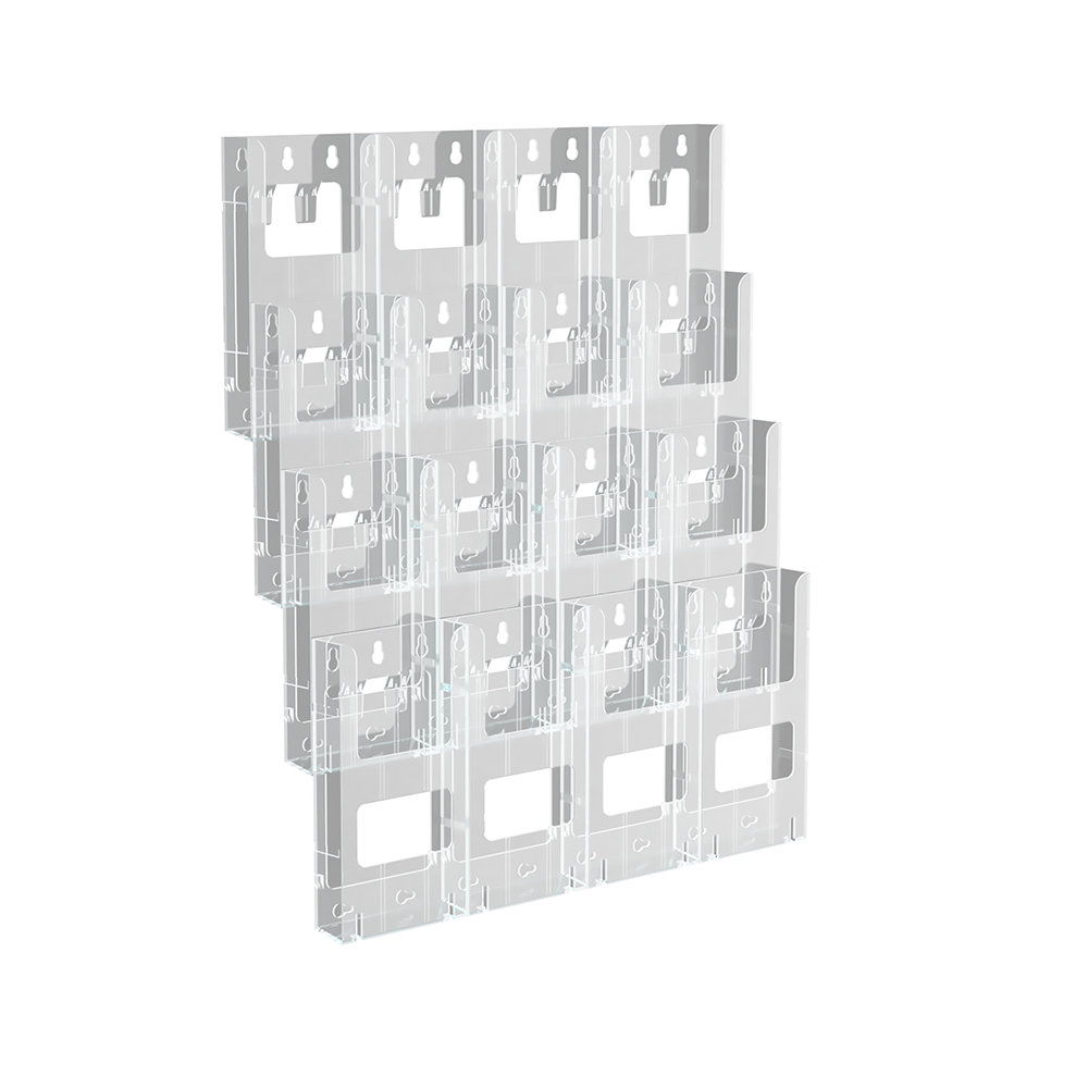 16-Pocket Trifold Wall Mount. Inside 