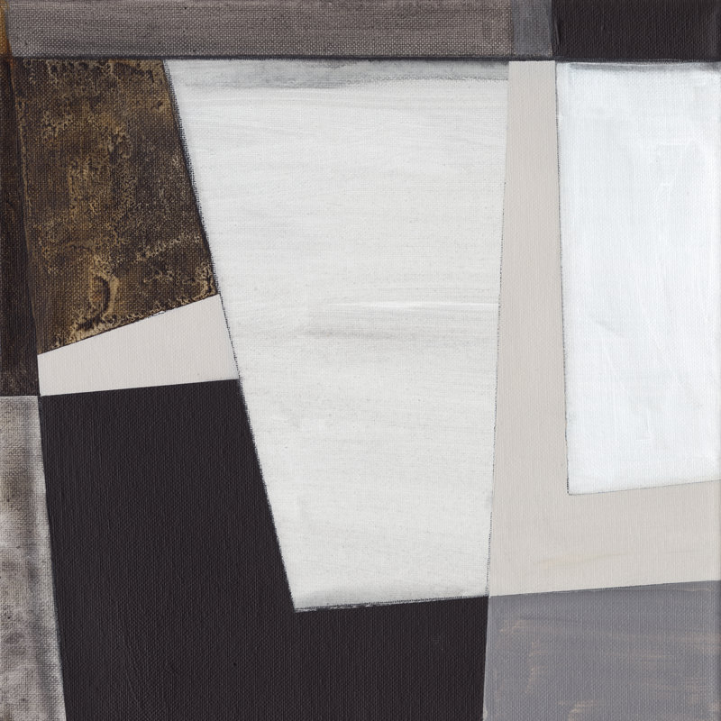 Neutral Geometrics I by Jodi Fuchs - Wrapped Canvas Painting, 30cm H x 30cm W