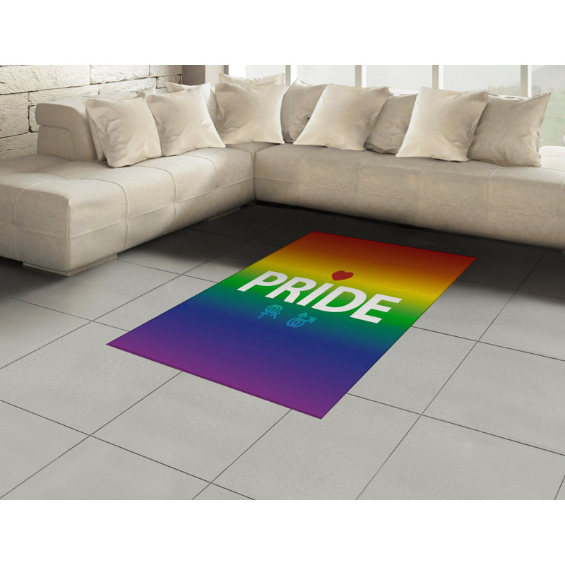 Pride High Density Long Fiber Poly Threads Decorative Area Rug Carpet, Rectangle 4' x 5'8"