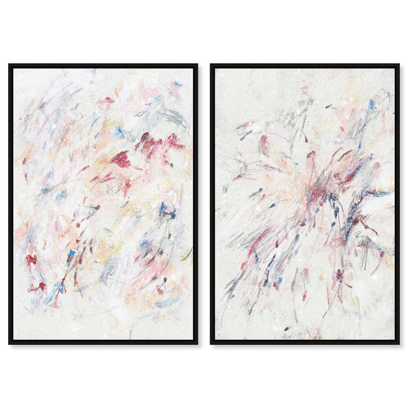 Feels Like Love Set Set by Oliver Gal, 74"H x 50"W, Black Floater Frame