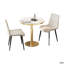 Table bistro ronde de 31,5 pouces avec plateau en faux marbre et plateau en métal robuste, facile à assembler, diamètre de la structure en métal robuste