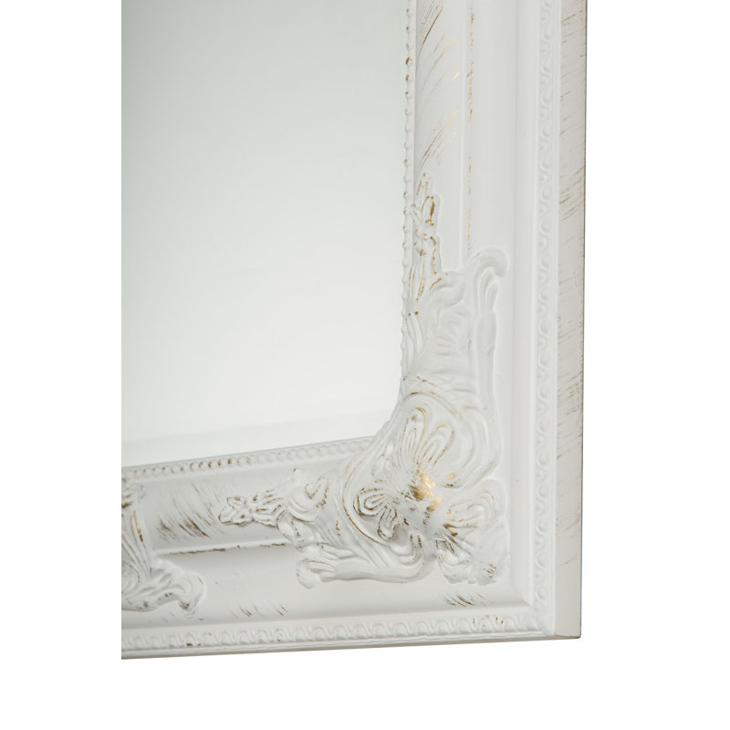 Gambier Wood Flat Wall Mirror, 187cm H x 62cm W, White