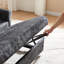 Lit 2 places avec design moderne et rangement pratique avec passe-bras réglable en velours pour le salon et la chambre à coucher