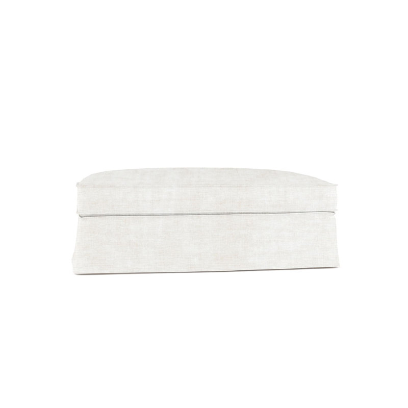 Mulberry Ottoman, Plush Velvet Silver Streak, Weathered