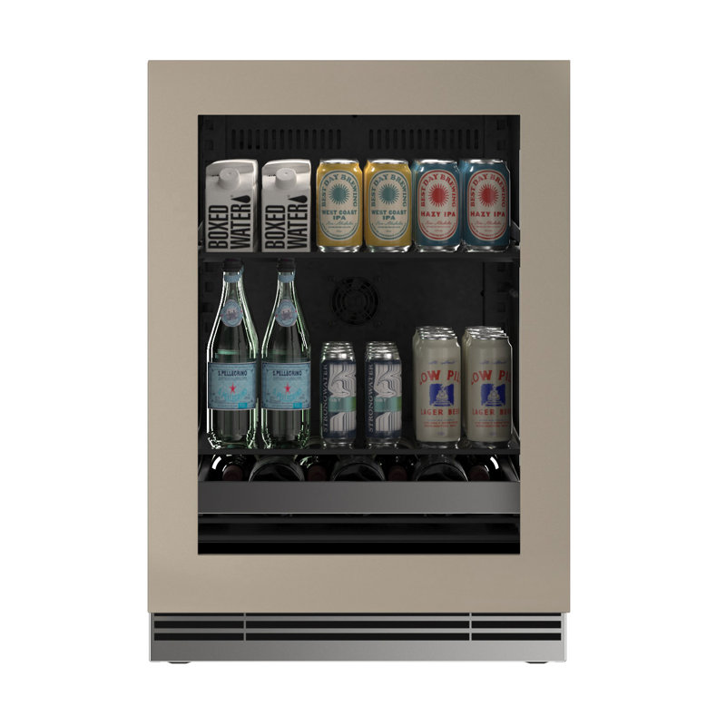 U-Line 24"W. Home 5.1 Cu.Ft. Beverage Center - Panel Ready, Panel Ready Glass Frame