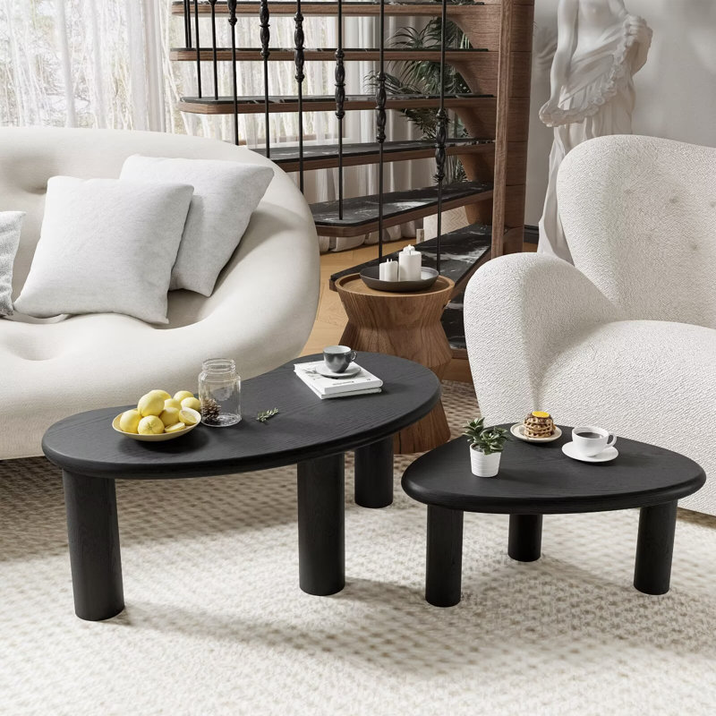 Ensemble de tables Lashasta, Noir, noir, noir, noir