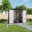 Large Galvanized Steel Lockable Apex Metal Shed