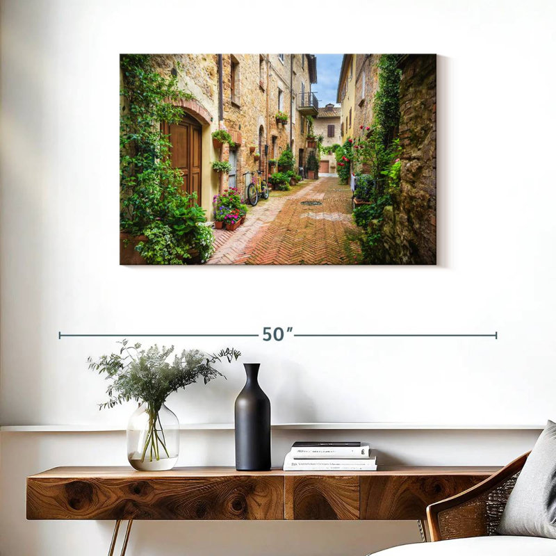 Ravi, pittoresque rue toscane, H 24 po x l 36 po
