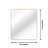 36In X 36In Inch Gold Metal Framed Square Bathrrom Mirror For Wall.-789964742