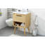 Meuble-lavabo multifonctionnel avec tiroir 24 po, panneau de fibres à densité moyenne, naturel