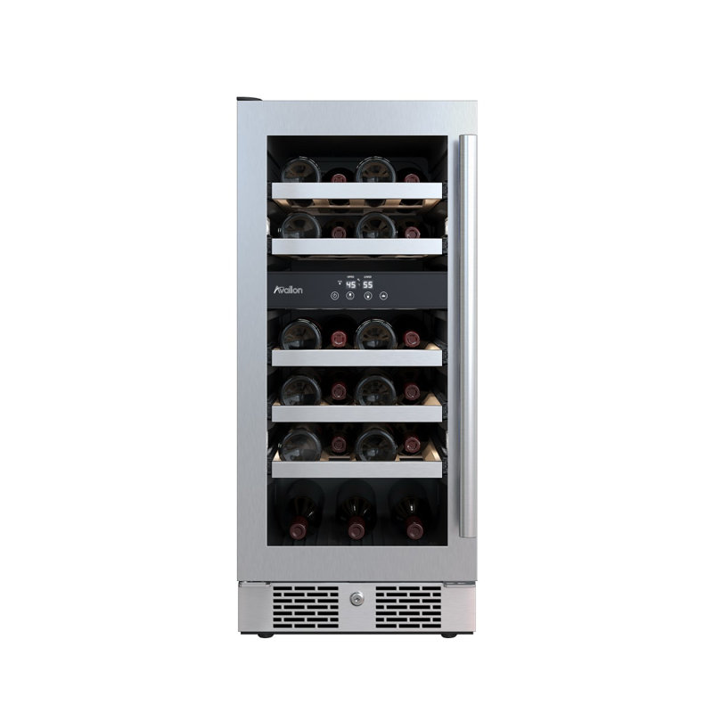 23 Bottle and 8 Can Dual Zone Built-In Wine Refrigerator, Right Handed