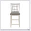 Antique White Finish Wood Framed Counter Height Chair Set, Upholstered Seat for Comfort and Elegance in Dining Rooms