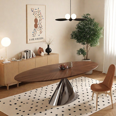 Minimalist Design Oval Creative Modeling Table by dujinlong home