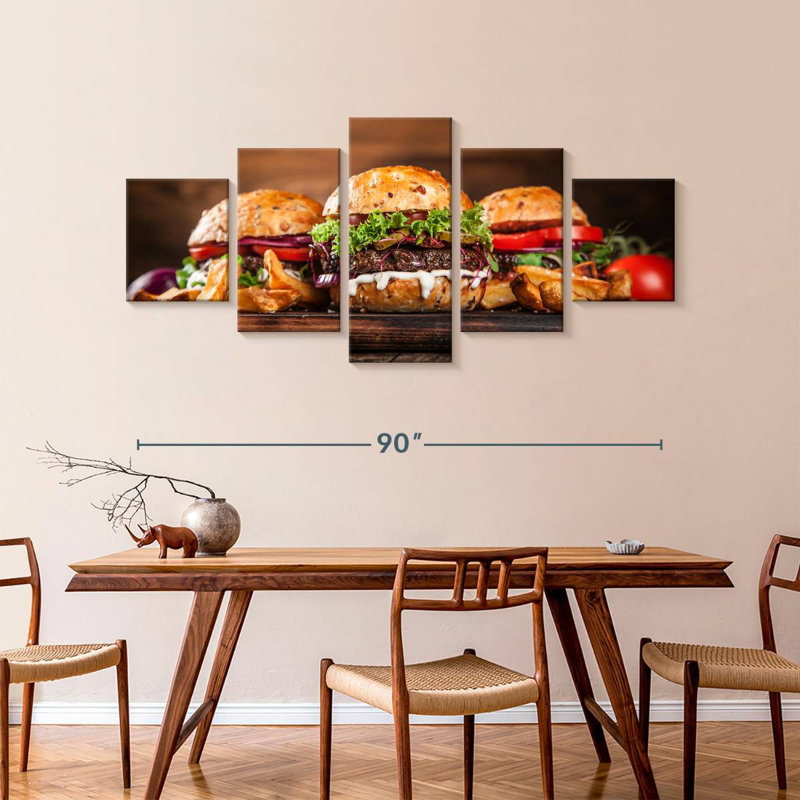 'Juicy Burgers, 42" H x 92" W