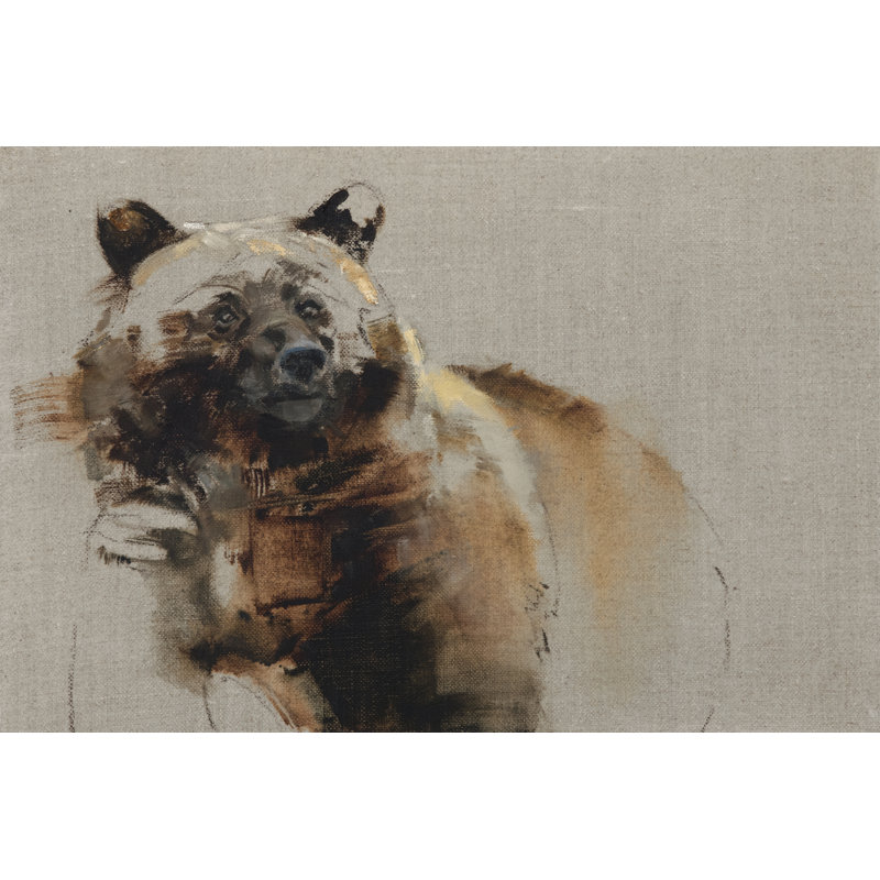 Berry Wary by Julie T. Chapman - Painting, 81cm H x 122cm W, Black Floater Framed