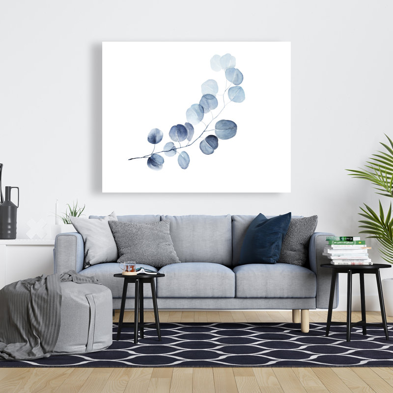 Branche d'eucalyptus, toile botanique minimaliste pour la décoration intérieure