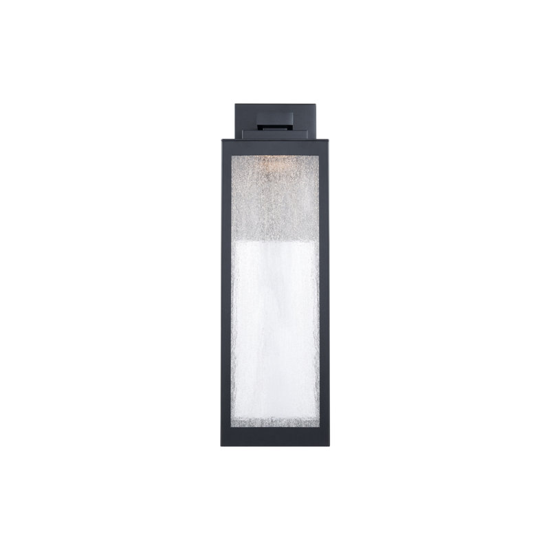 Black Aluminum LED Wall Sconce with Clear Glass Shade