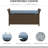 27 Gallon Patio Storage Bench In Dark Blue, Outdoor With Cushion And Handles, Rectangular Garden Box For Decoration Buffet Storage, Blue Large Capacity Rectangle Use