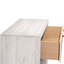 Table de chevet de chambre à coucher en beige et blanc - 2 tiroirs en bois massif de style contemporain
