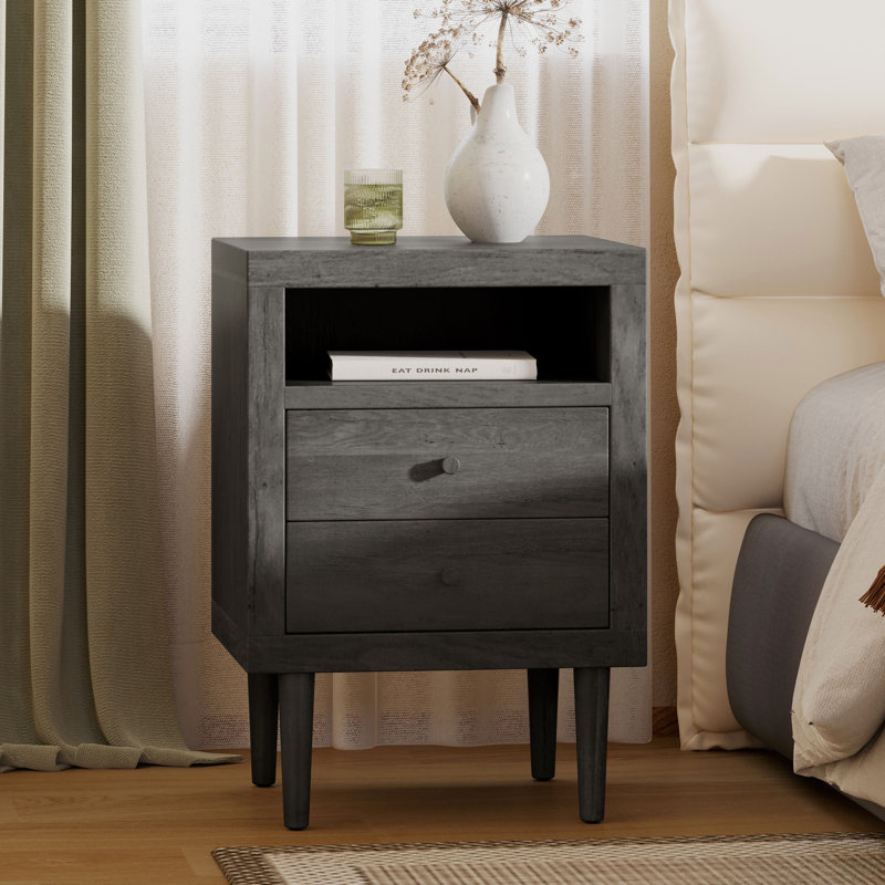 Table de chevet Devarsh, Gris