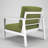 Townsend Weston Metal Outdoor Lounge Club Chair With Sunbrella Cushion-356913434-356913433