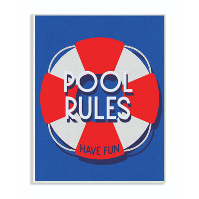 " Pool Rules Beach Coast Ocean Word Design "