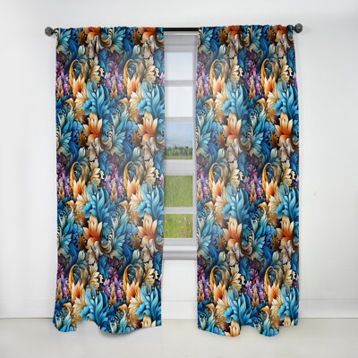 Mystic Reverie - Motif cachemire I - rideau floral