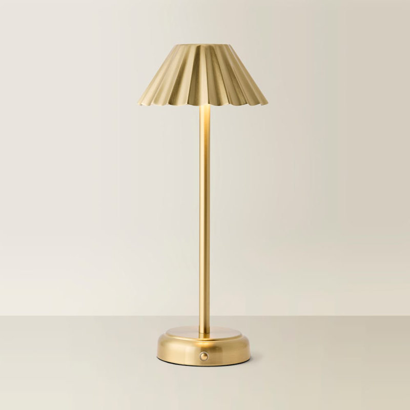 Metal Table Lamp, Gold, Gold