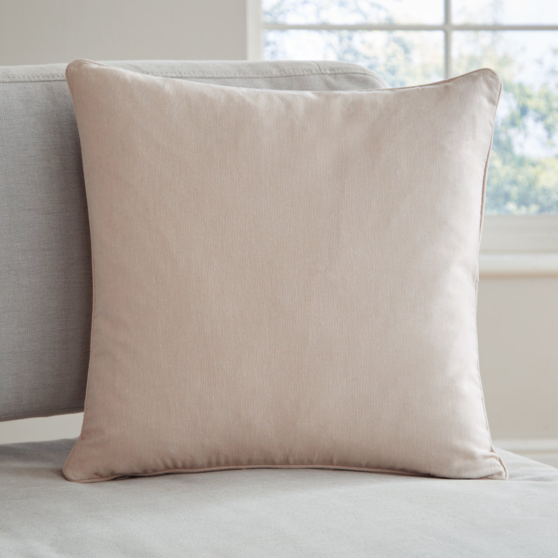 Yarn Dyed Cotton Chambray Cushion, Natural