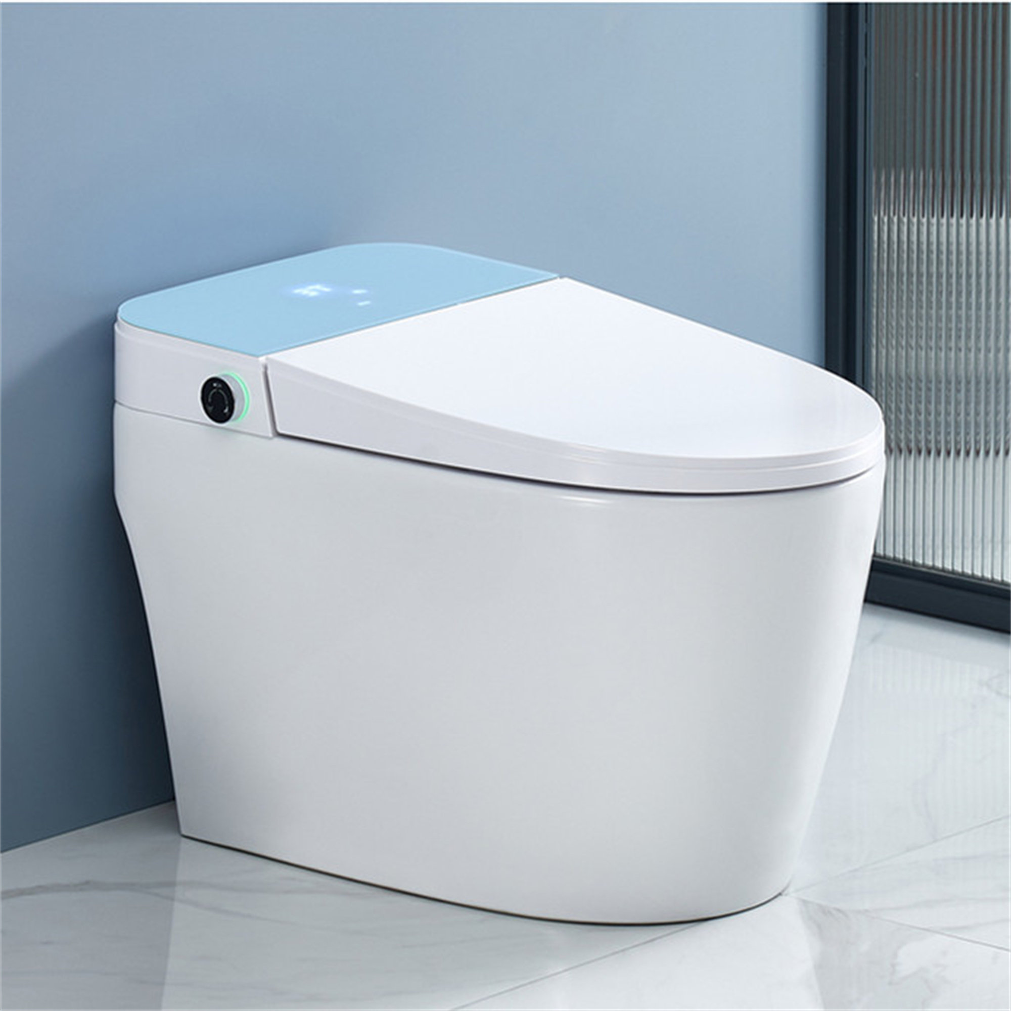 CDCOO 1.3 Gallons GPF Elongated Floor Mounted One-Piece Toilet (Seat ...