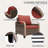Outdoor Patio Lounge Club Chair Wicker Rattan Armchair with Cushions-1671795515