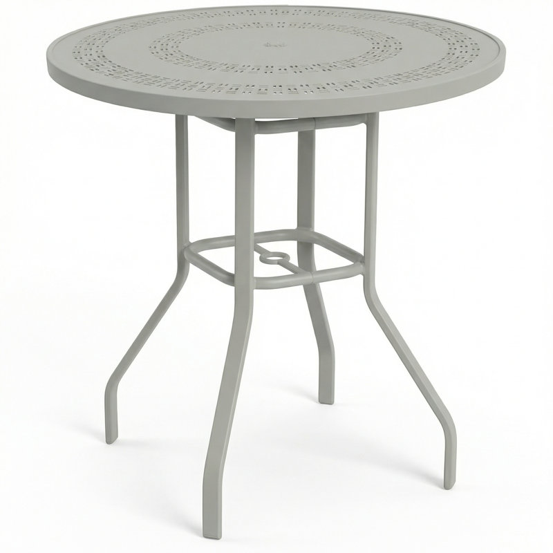 Table de balcon ronde Aston, Gris mat