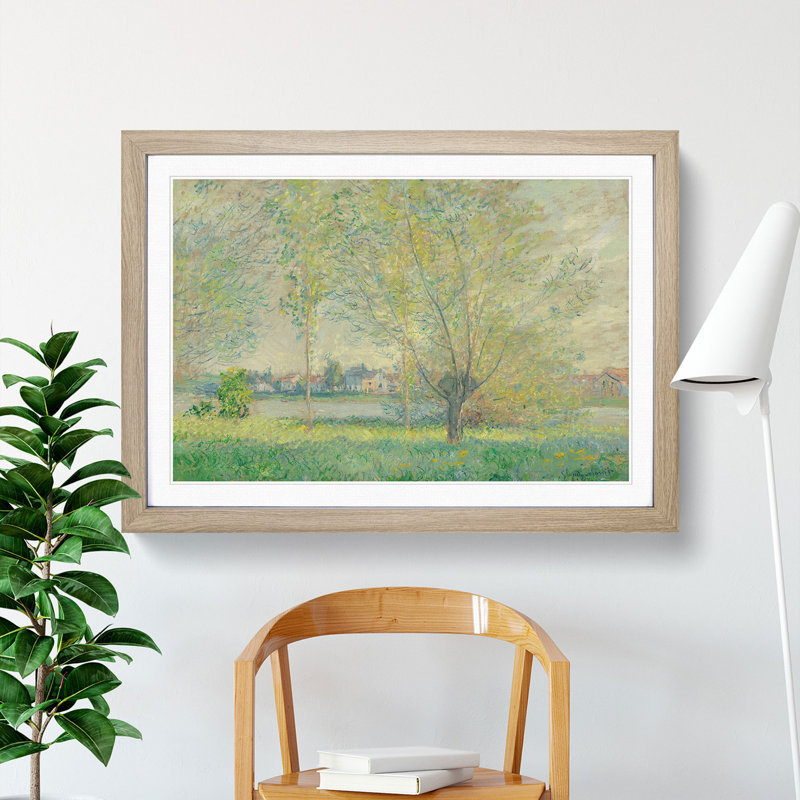 The Willows by Claude Monet - Picture Frame Painting, Oak, 48cm H x 65cm W x 2cm D