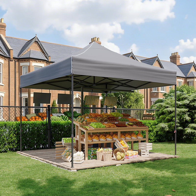 Canopy Tent, Heavy Duty Pop up Canopy, Grey, 3m x 3m