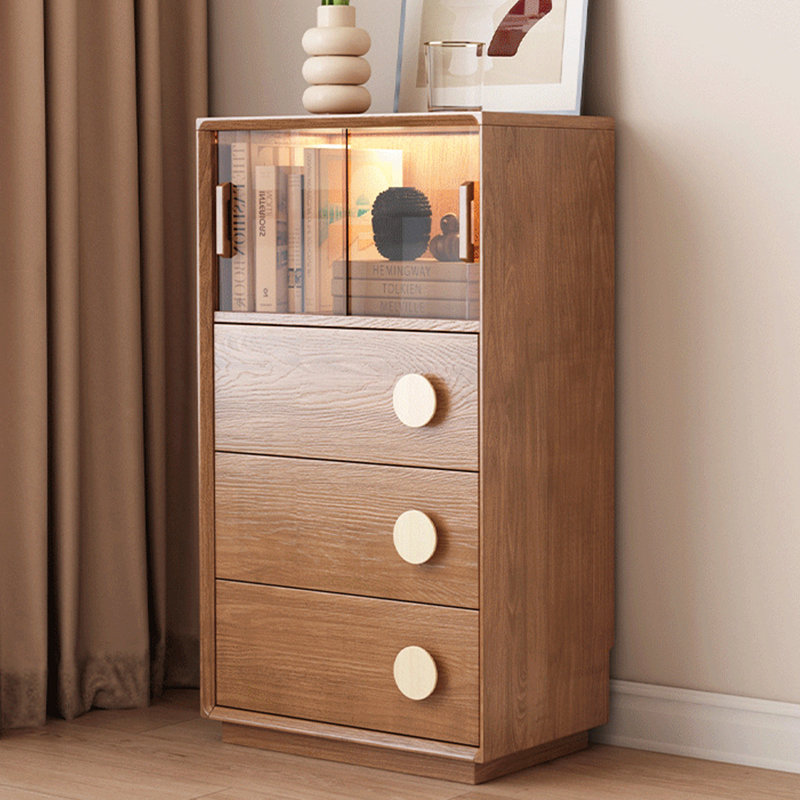 Vitrines en bois massif Burlywood, Burlywood