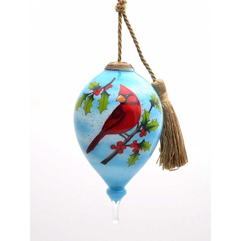 4.75'' Solid Colour Glass Finial Ornament