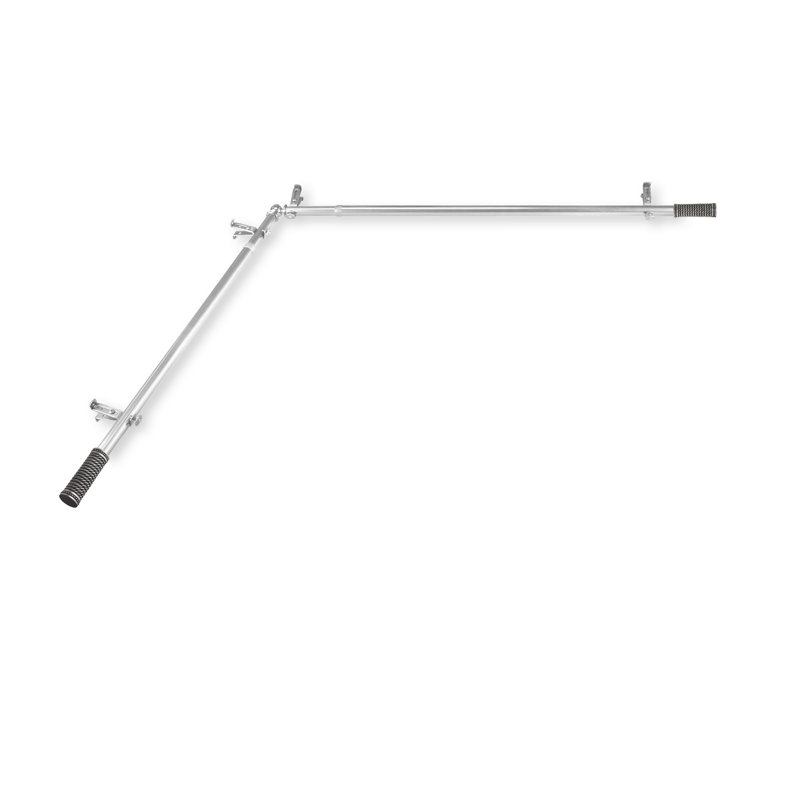 Tringle à rideaux simple filetée Elyse, 120 po à 170 po, Nickel satiné