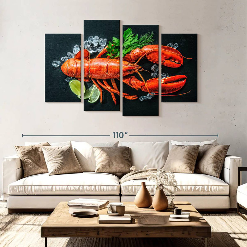 Homard rouge Yarlin, H 54 po x l 84 po