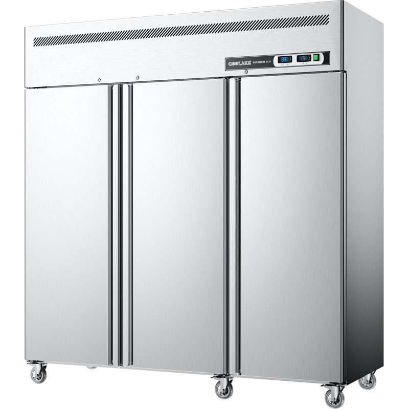 Coolake Commercial Refrigerator And Freezer Combo, 72" W Dual Temperature Zones, 54 Cu.ft 3 Door