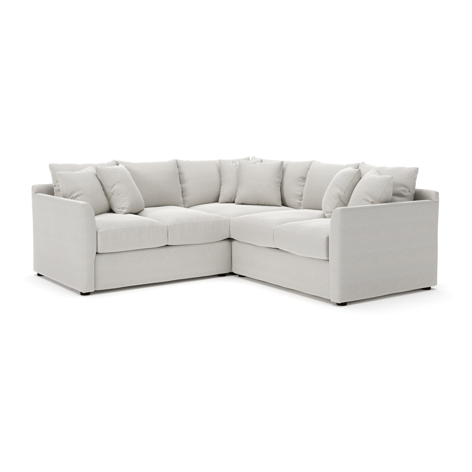 Cecelia Upholstered L-Sectional, Right Hand Facing, Drusky Ivory Sustain® Basketweave