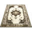 Tapis unique en laine noué à la main de style années 1960 de 4 pi 9 po x 6 pi 9 po en brun / ivoire