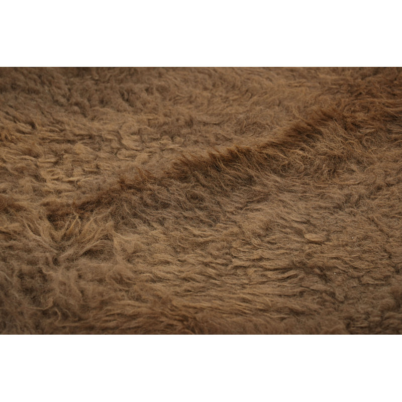 Rug & Kilim’S American Bison Hide Fur Rug In Chocolate Brown Tones