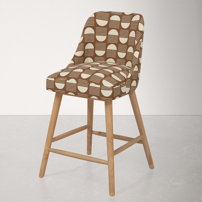 Tabouret de bar et de comptoir Gallie, Tabouret de comptoir (hauteur de siège de 27 po), Bois naturel