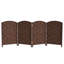 2 Ft. Tall Diamond Weave Fiber Room Divider - Dark Mocha - 8 Panel-764392063-764392062-764392057