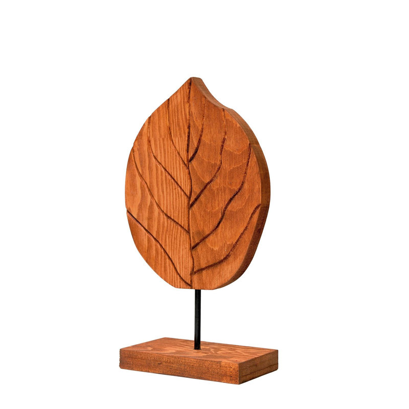 Objet décoratif, H 11 po x l 7,86 po x P 0,71 po, Noyer