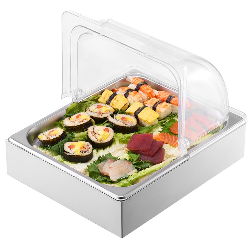 Plateau de comptoir pour distributeur de condiments avec couvercle