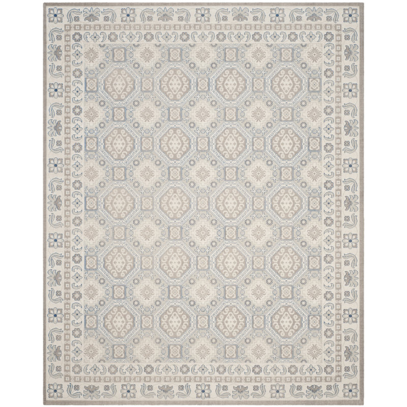 Everlee Geometric Cotton Hand Woven Area Rug, Rectangle 155 x 229 cm
